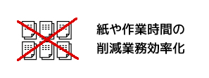 紙や作業時間の削減効率化